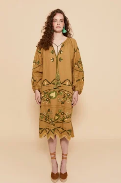 Coosy Vestidos*KAFTAN RIZO VERDE