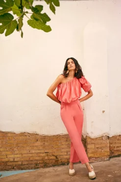 Coosy Pantalones|Total look*PANTALON SOLMETTOCORAL