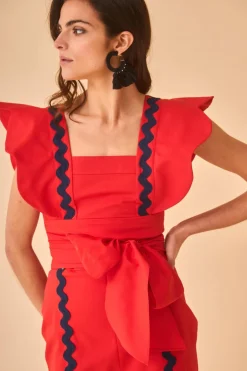 Coosy Tops|Total look*TOP CORAROJO