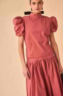 Coosy Tops|Total look*TOP FLORITA TERRACOTA