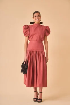 Coosy Tops|Total look*TOP FLORITA TERRACOTA