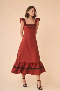 Coosy Vestidos midi*VESTIDO CARLOTTASCALDERO