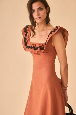 Coosy Vestidos*VESTIDO CARLOTTASTERRACOTA