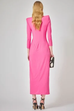 Coosy Vestidos midi*VESTIDO CAROL FUCSIA