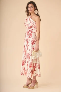 Coosy Vestidos midi*VESTIDO Corailestampado