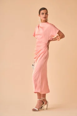 Coosy Vestidos midi*VESTIDO ELBA SALMON