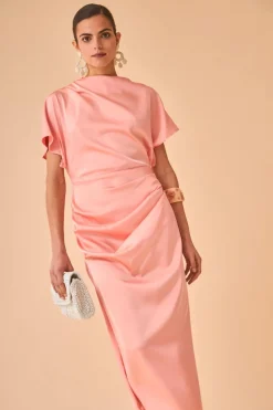 Coosy Vestidos midi*VESTIDO ELBA SALMON