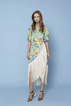Coosy Vestidos midi*VESTIDO FIESTA DAMIANCRUDO