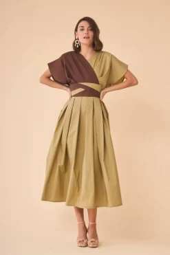 Coosy Vestidos midi*VESTIDO JACQUESBICOLOR