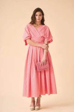 Coosy Vestidos midi*VESTIDO JACQUESROJO