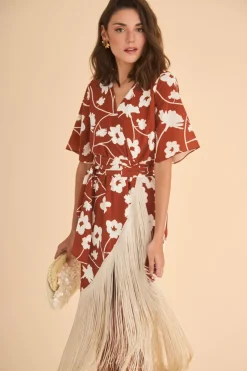 Coosy Vestidos midi*Vestido Largo Tildaest Marrón |