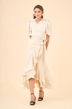 Coosy I DO|Vestidos midi*VESTIDO PLACISCRUDO