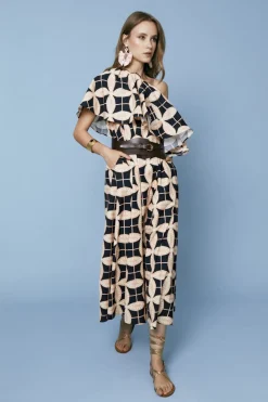 Coosy Vestidos*VESTIDO RAMONAEST. NEGRO Y ROSA