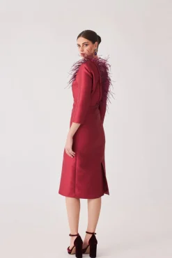 Coosy MARIA BARAZA X COOSY|Vestidos midi*Vestido Rocio Mb Burdeos |